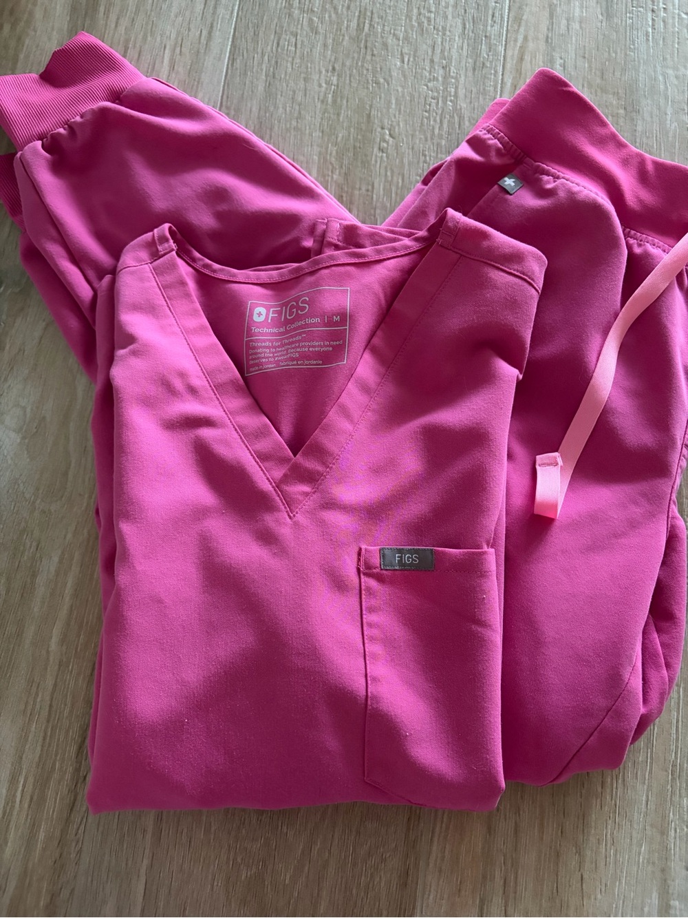 FIGS pink scrub set